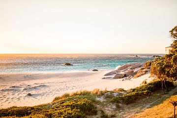 Kaapstad zonnige strand - Zuid Afrika kleurrijke zonsondergang foto print - reis fotografie van LotsofLiekePrints