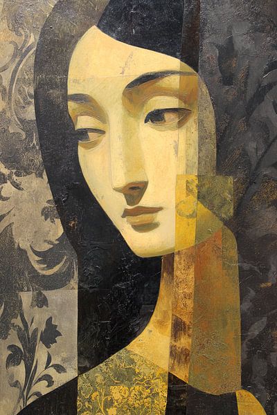 Frau mit Ohrring von Kunst Laune