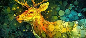 Painting Abstract Deer