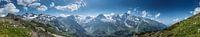 Panoramic mountain landscape of the Großglockner massif, Hohe Tauern, Austria