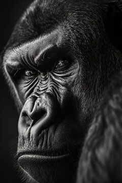 Portret van een gorilla van Bert Nijholt