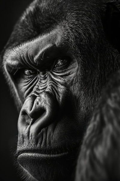 Portrait d'un gorille par Bert Nijholt