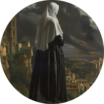 De non boven de stad van Skyfall