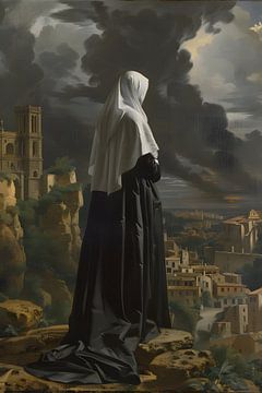 La nonne au-dessus de la ville sur Skyfall