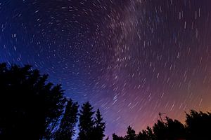 Star Trails rund um den Polarstern  Polaris