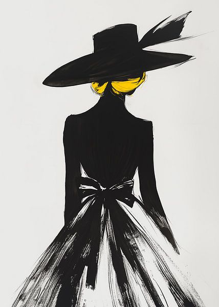 Die Dame mit dem schwarzen Hut von Andreas Magnusson