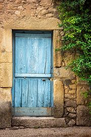 Old weathered French door
