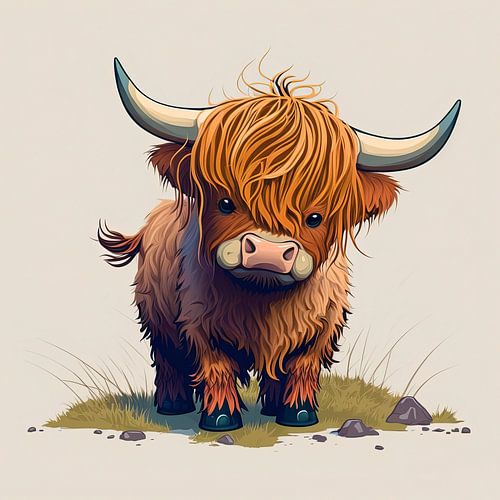 Scottish highlander cartoon
