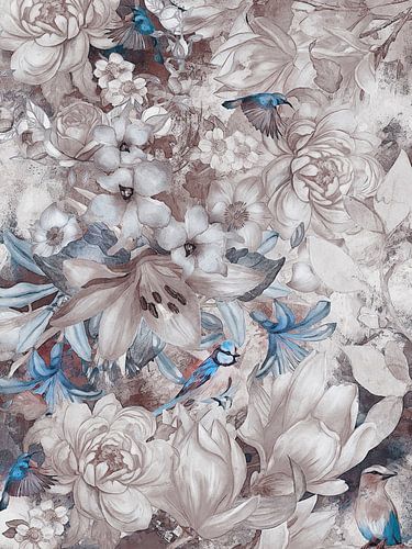 bloemen kunst natuur en vogels #bloemen