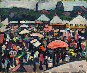Hermann Stenner - Kermis op de Kesselbrink in Bielefeld (1912)