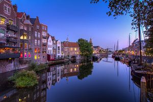 Coucher de soleil à Delfshaven sur Evert Buitendijk