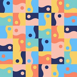 Geometrische Komposition im Bauhaus-Stil von Moonheart Artworks