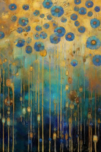 Blue Rain of Flowers