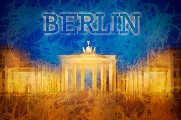 Digital-Art BERLIN Brandenburg Gate II van Melanie Viola