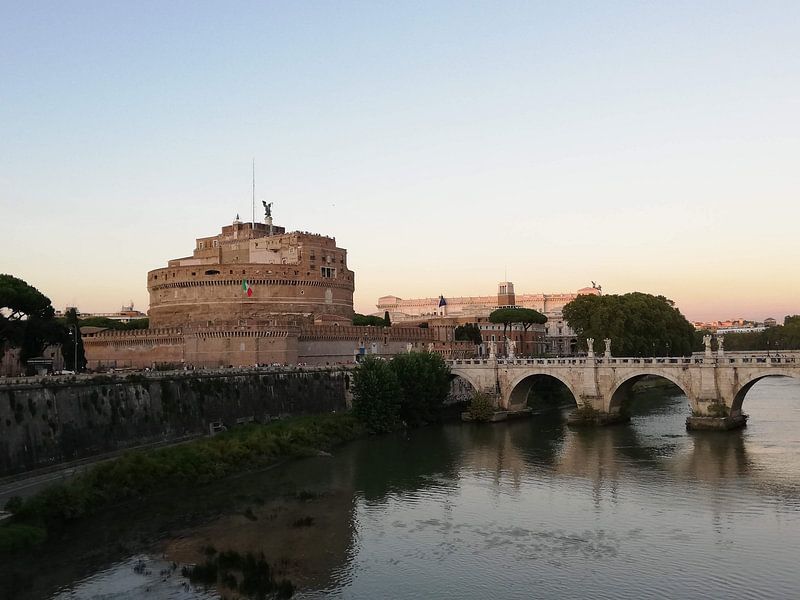 Engelsburg in Rom am Tiber entlang von Marleen De Wandeleer
