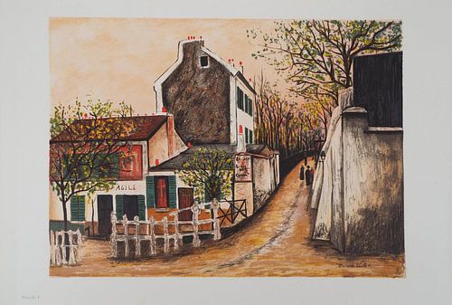 Maurice Utrillo, The Cabaret of the Lapin Agile, Montmartre by Atelier Liesjes