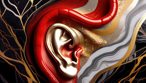 Oor tussen goud, weefsel en stilte - de poëtische anatomie van het gehoor in een sculpturaal resonantielandschap