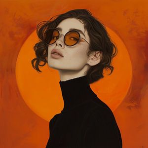 Orange & schwarz