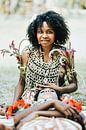 Porträt einer Frau aus Tufi, Papua-Neuguinea von Milene van Arendonk Miniaturansicht