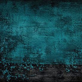Petrolblau Abstrakt – Kraftvolle Stille von Joriali Abstrakte Kunst