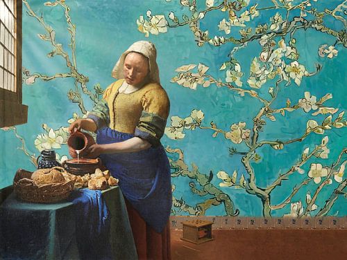 Het Melkmeisje en de amandelbloemen