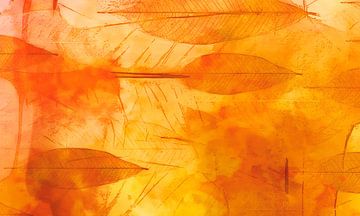 Sonnenaufgang im Herbst in Gelb und Orange