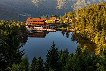 Berghotel Mummelsee aan de Mummelsee in het Zwarte Woud