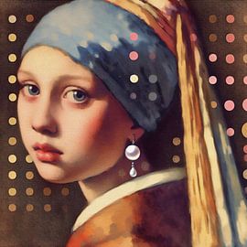 Meisje met de parel. van Digital Art Nederland