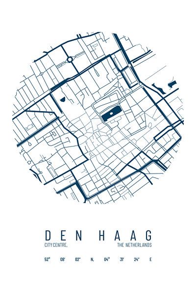 City map The Hague by Walljar