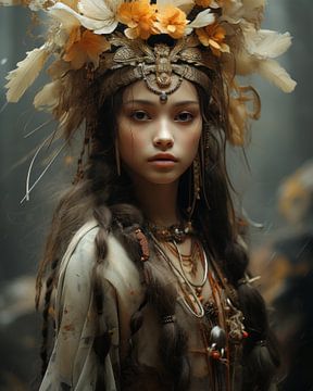 Digitales Kunstporträt "Nomad" von Carla Van Iersel