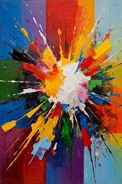 Kleurrijke explosie van abstracte energie van Art & Soul Creations