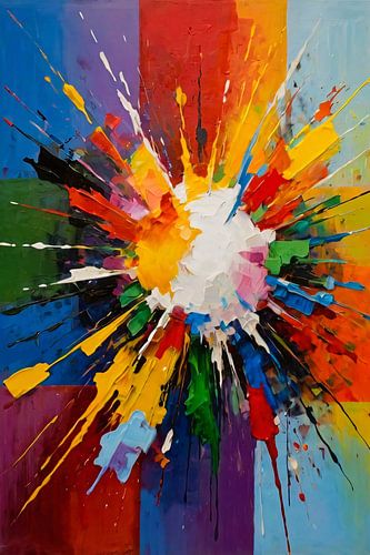 Kleurrijke explosie van abstracte energie