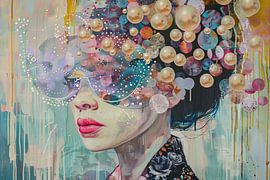 Frau | Pearl Vision Glaze von Abstraktes Gemälde
