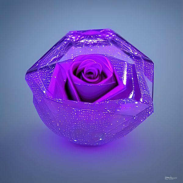 Rose in Kristall von Gelissen Artworks