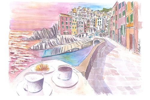 Riomaggiore Cinque Terre Matinée de détente avec brioche et café