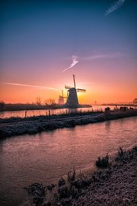 Lever de soleil Kinderdijk