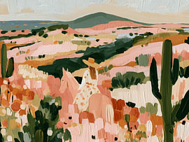 Cowgirl in the field sur Art in color