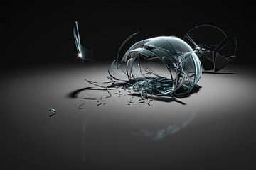 zerbrochenes Weinglas von Markus Gann
