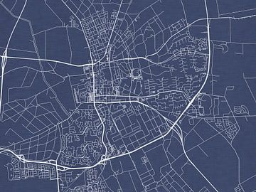 Kaart van Emmen in Royaal Blauw van Map Art Studio
