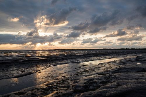 The unexpected sunset at Schiermonnikoog