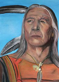 Corbeau rouge indien de Danse avec les loups sur Cecile Mimpen-Mulder