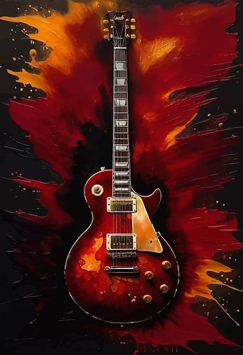 Elektrische gitaar abstracte kunst