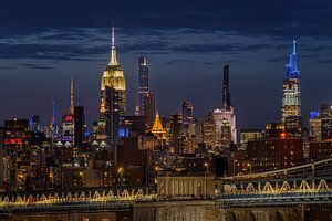 New York Uitzicht op Midtown Manhattan van Kurt Krause
