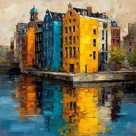 Farben der Stadt am Wasser