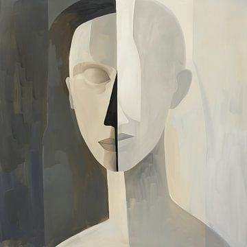 Abstract gezicht van Bert Nijholt
