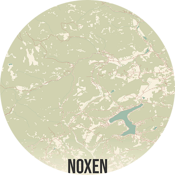 Vintage landkaart van Noxen (Pennsylvania), USA. van Rezona