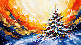 Christmas magic in golden light by AidasignArt