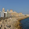 L'horizon avec la cathédrale de Cadix sur Silva Wischeropp