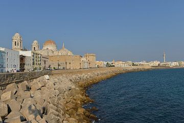 Skyline met de kathedraal van Cádiz van Silva Wischeropp