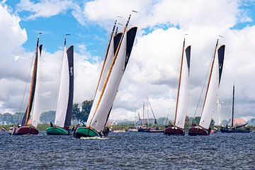 Skûtsje sailing in Friesland by Brian Morgan